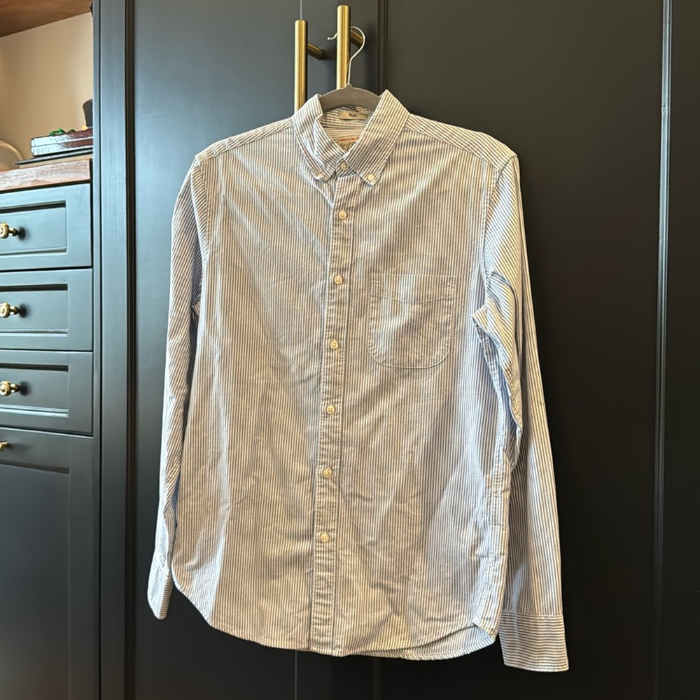 J. CREW MEN’S BLUE COTTON SHIRT
